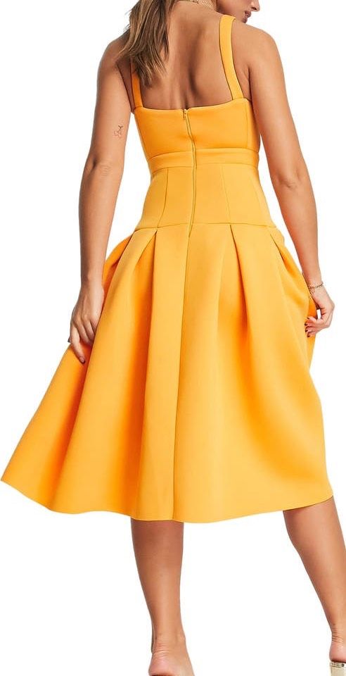 ASOS Size 2 Orange Cocktail Dress on Queenly