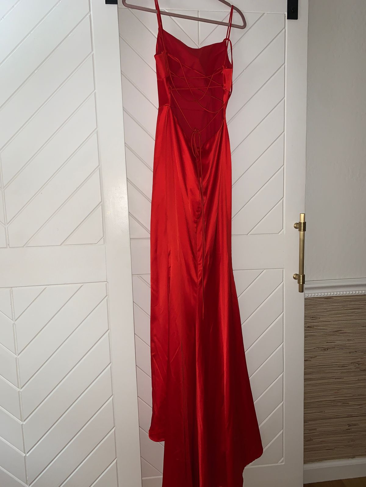 Promgirl Size 6 Red Floor Length Maxi on Queenly