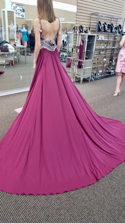 Mac Duggal Size 2 Pageant Purple Side Slit Dress on Queenly