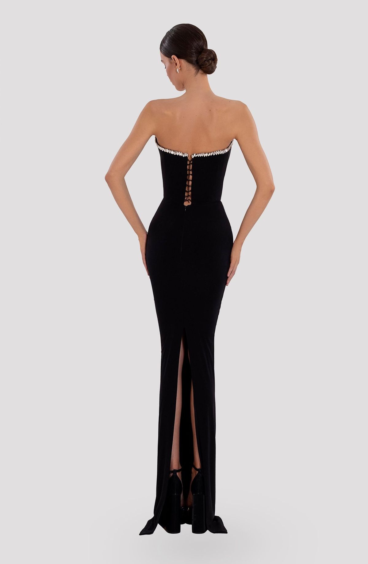 Style AD5015 Albina Dyla Size S Pageant Black Floor Length Maxi on Queenly