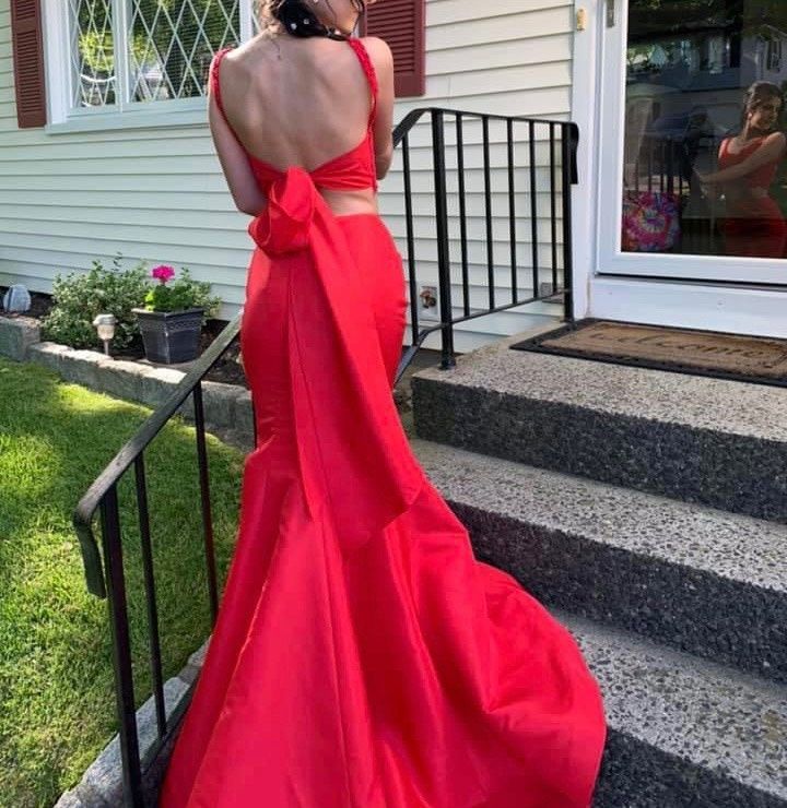 Sherri Hill Size 00 Prom Red Mermaid Dress on Queenly