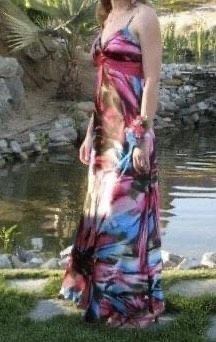 Windsor Size 6 Prom Floral Multicolor A-line Dress on Queenly