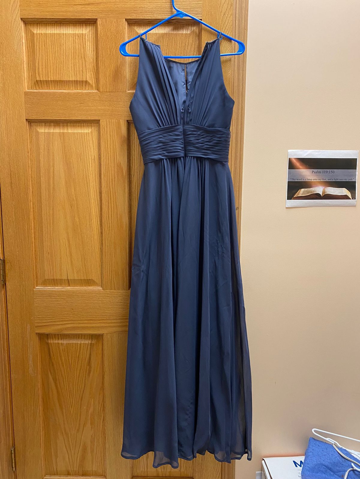 Size 0 Bridesmaid Royal Blue Floor Length Maxi on Queenly