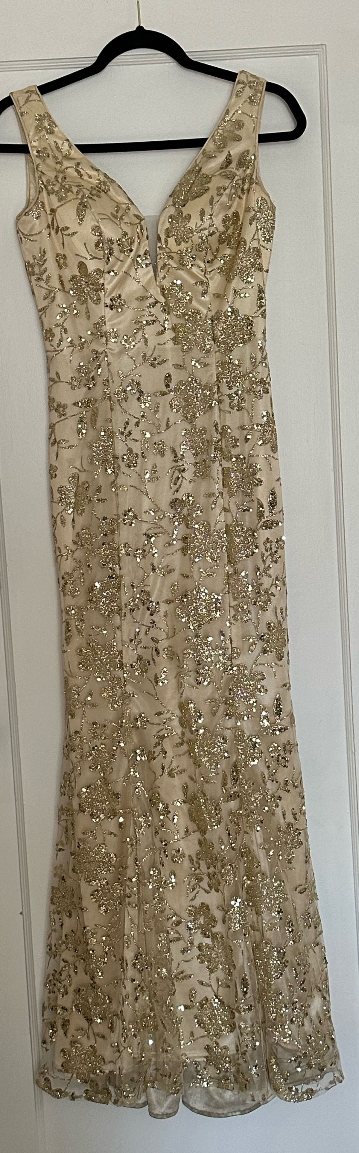 Size S Prom Gold Mermaid Dress on Queenly