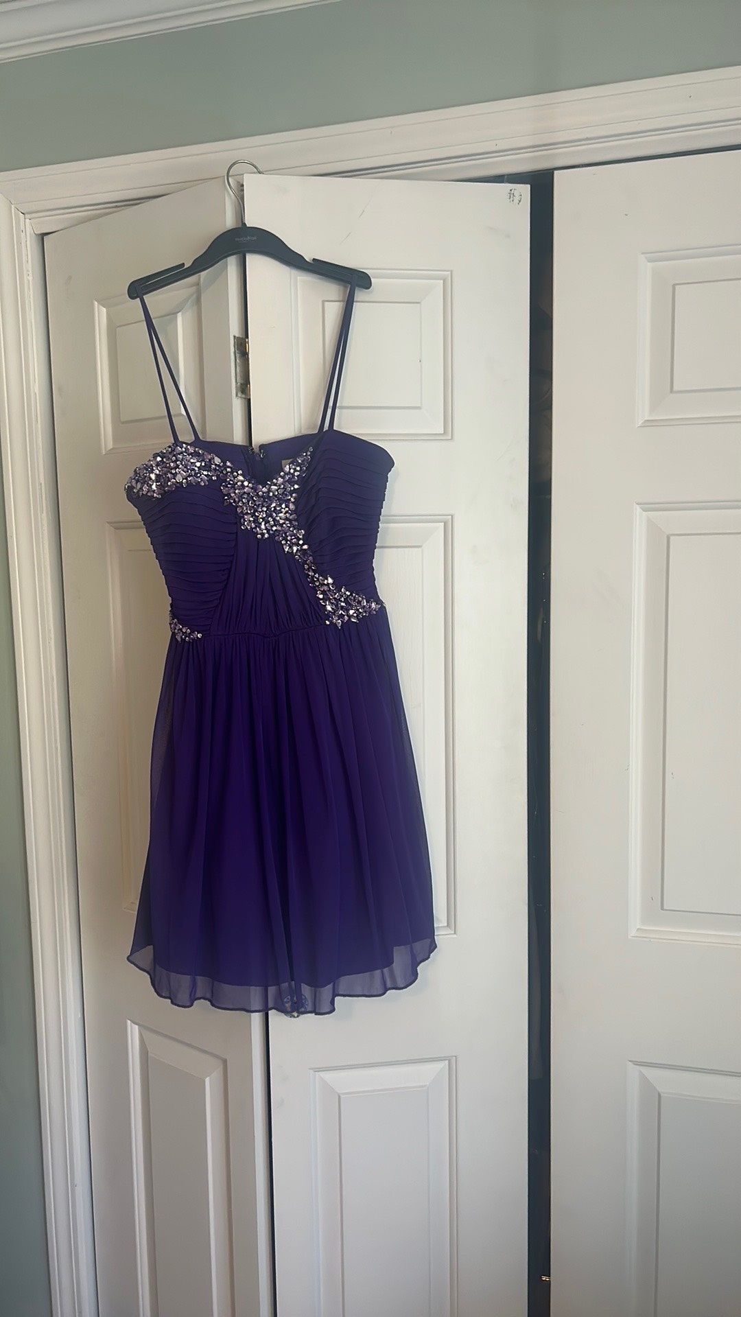 Girls Size 10 Prom Purple A-line Dress on Queenly