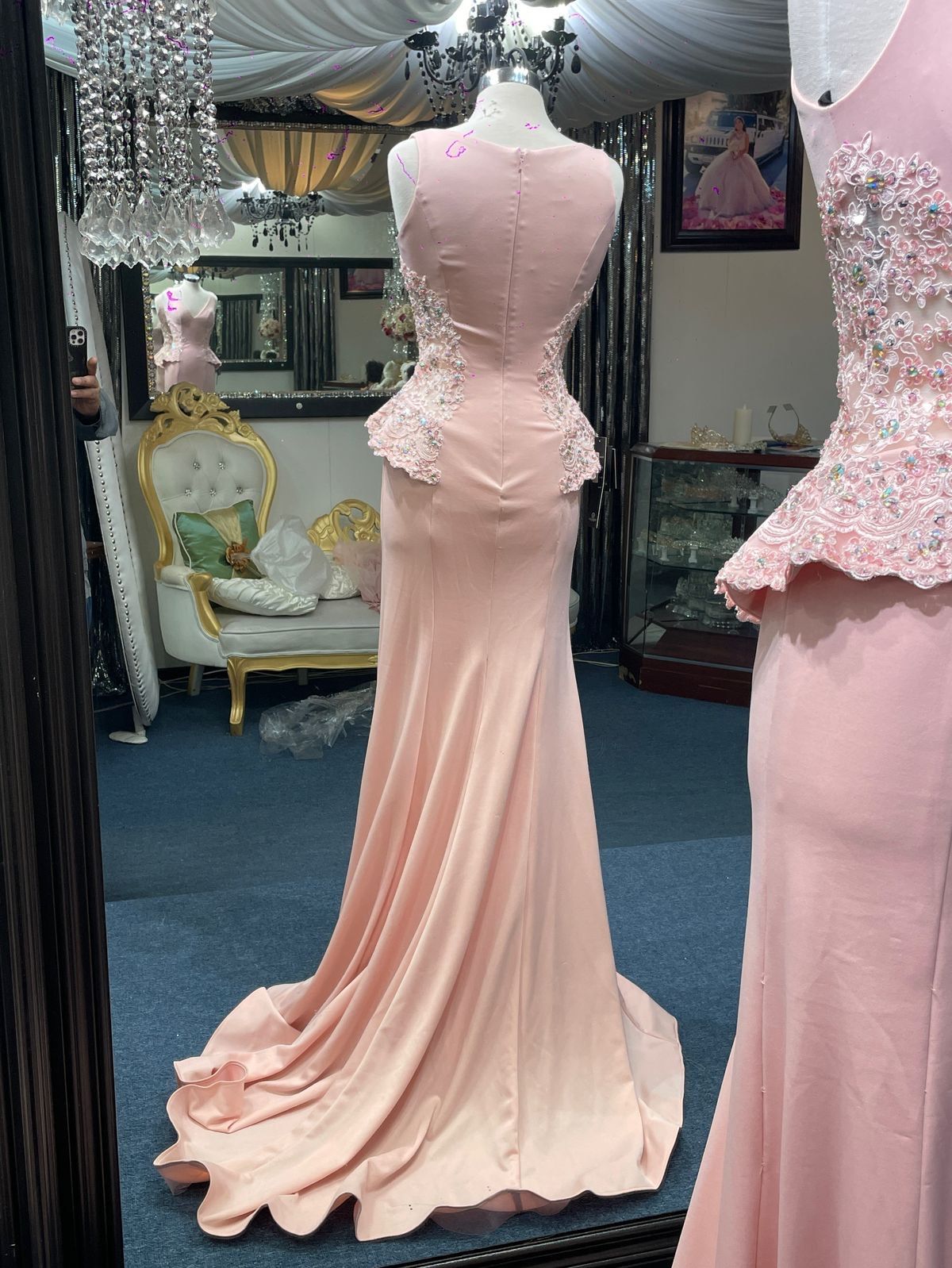 Andrea & Leo Couture Size 6 Prom Pink Mermaid Dress on Queenly