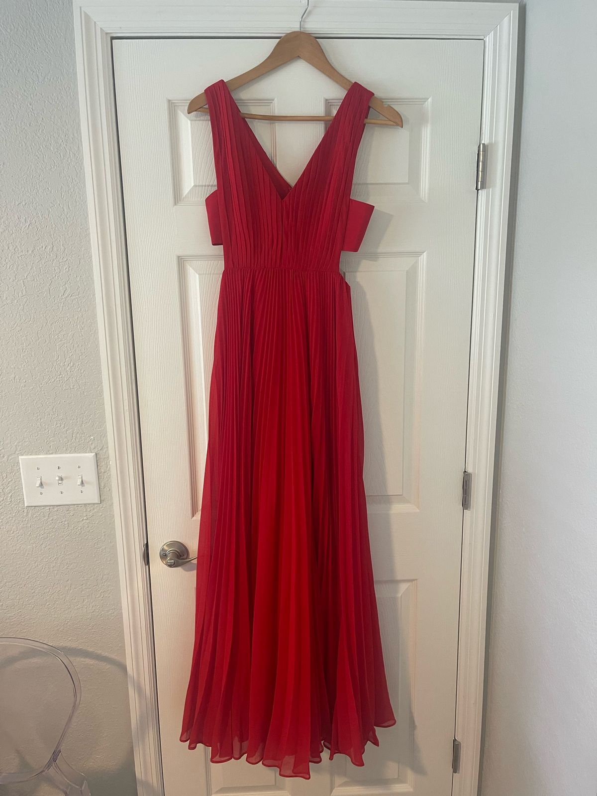 Size 0 Pageant Red Floor Length Maxi on Queenly