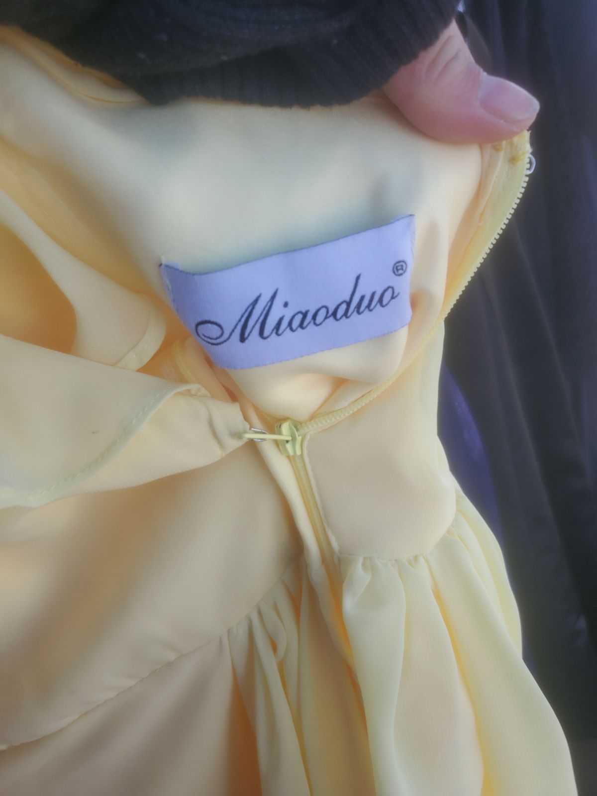 Miaoduo Plus Size 16 Yellow Ball Gown on Queenly