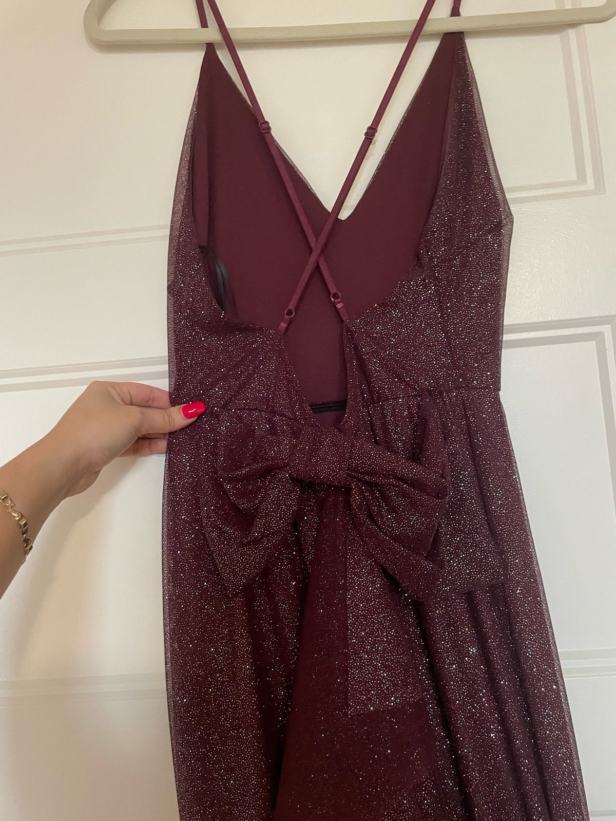 Size S Prom Burgundy Red Mermaid Dress on Queenly