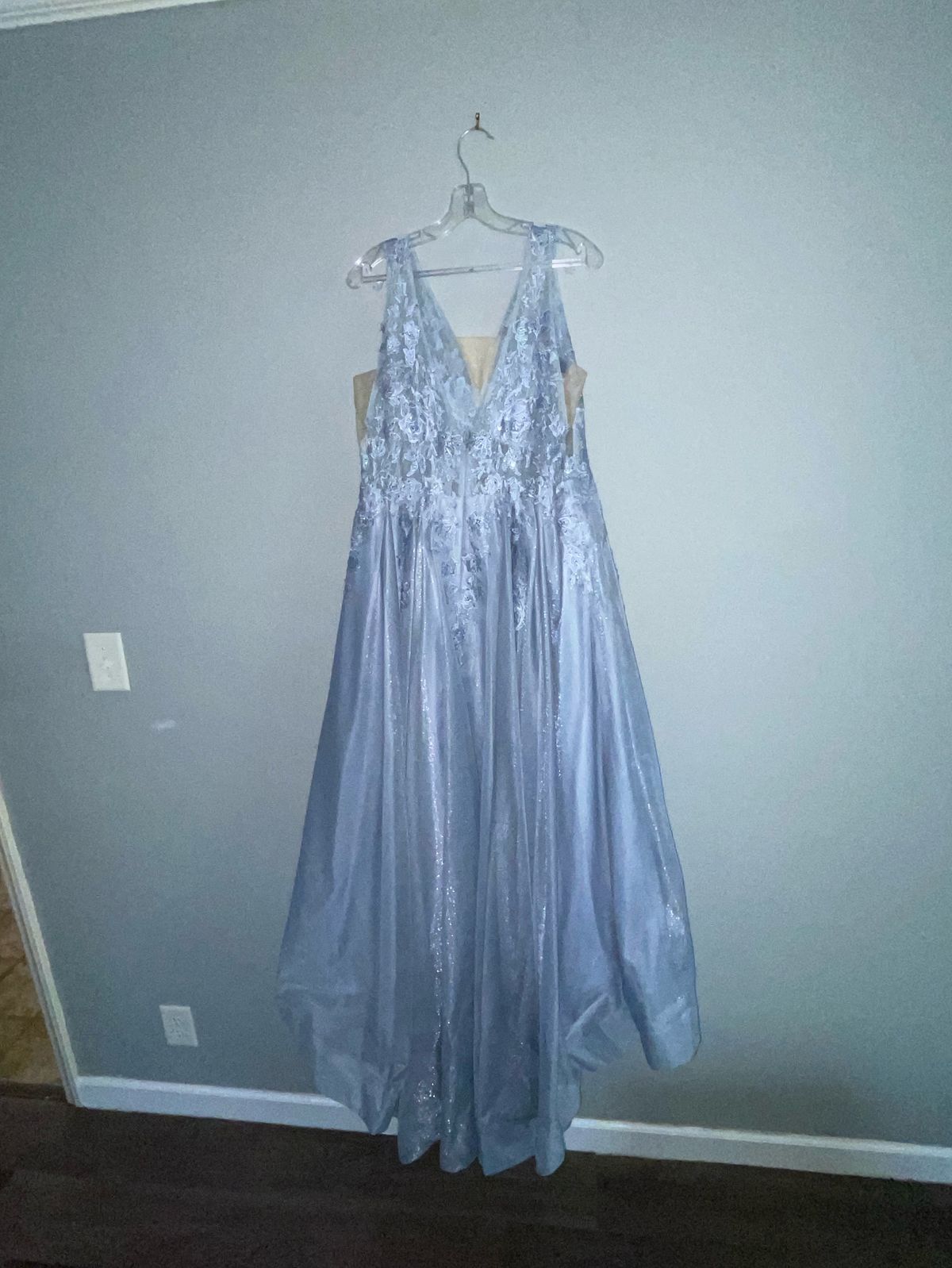 Size XL Prom Light Blue Dress With Train on Queenly