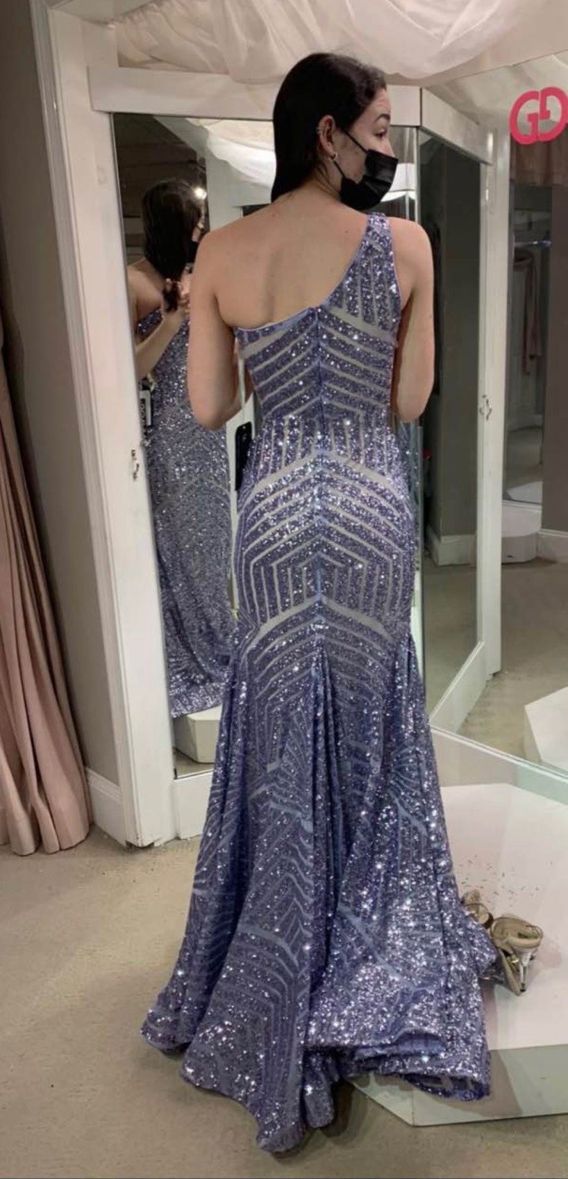 Jovani Size 0 Bridesmaid One Shoulder Purple Mermaid Dress on Queenly
