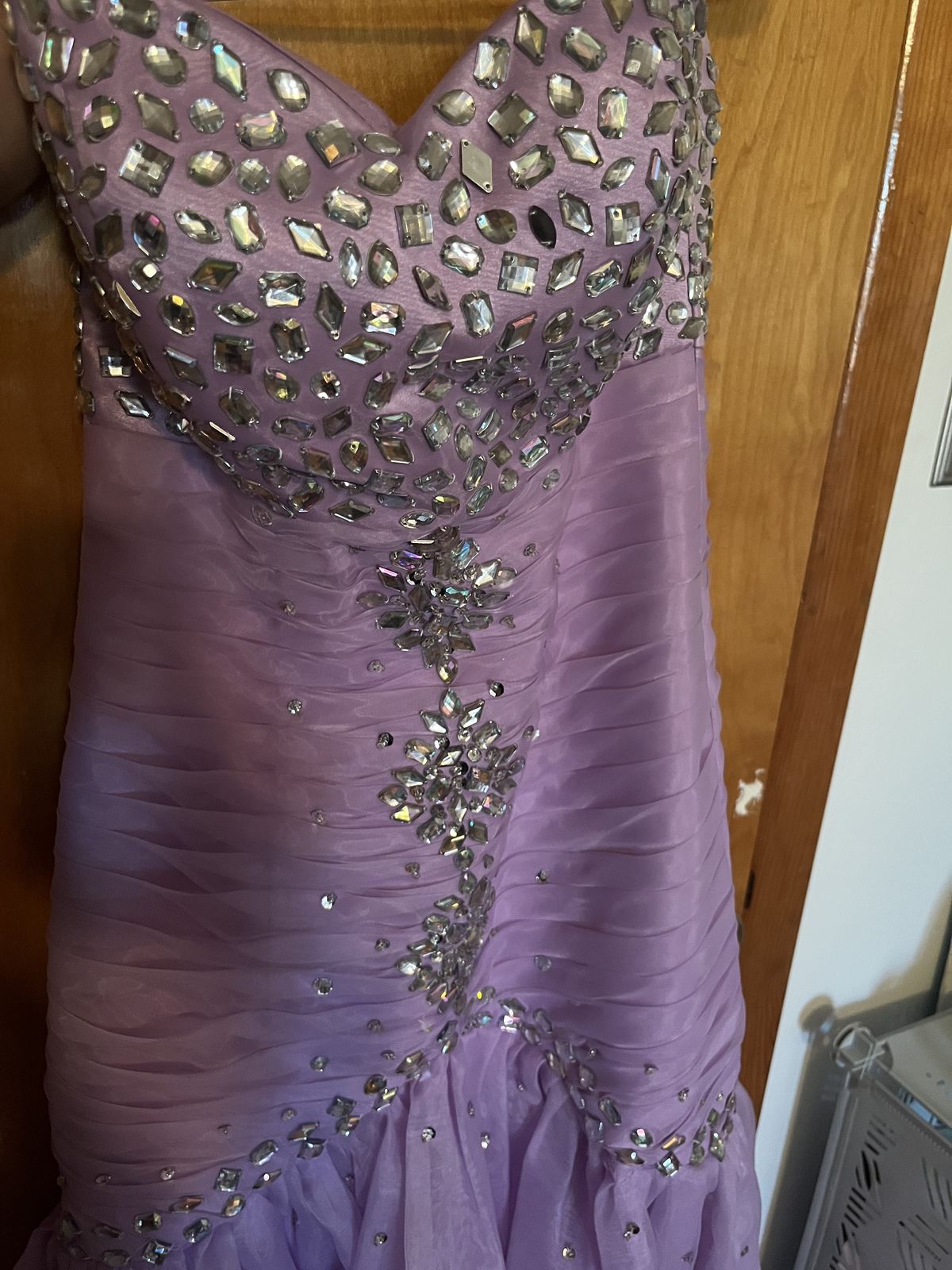 Size 2 Sequined Purple Mermaid Dress on Queenly
