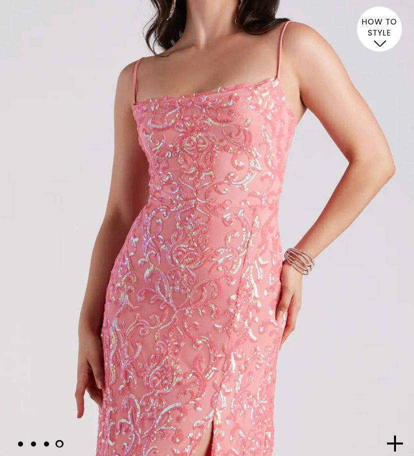 Windsor Size M Prom Pink Side Slit Dress on Queenly