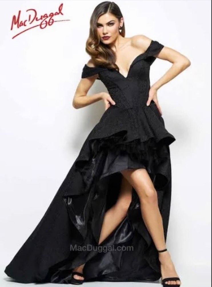 Mac Duggal Size 4 Fun Fashion Black Cocktail Dress on Queenly