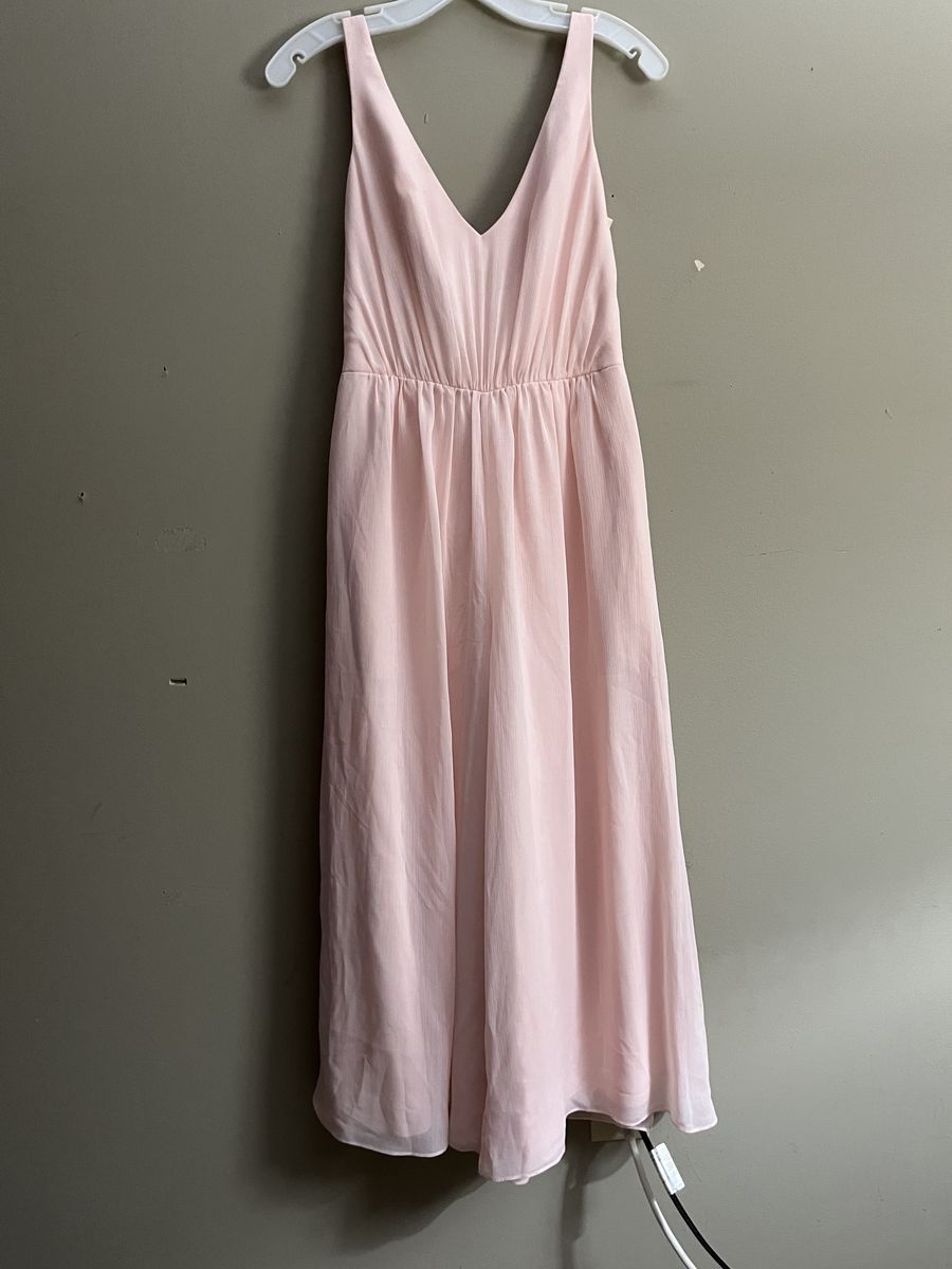 David's Bridal Size 0 Homecoming Light Pink Formal Jumpsuit on Queenly