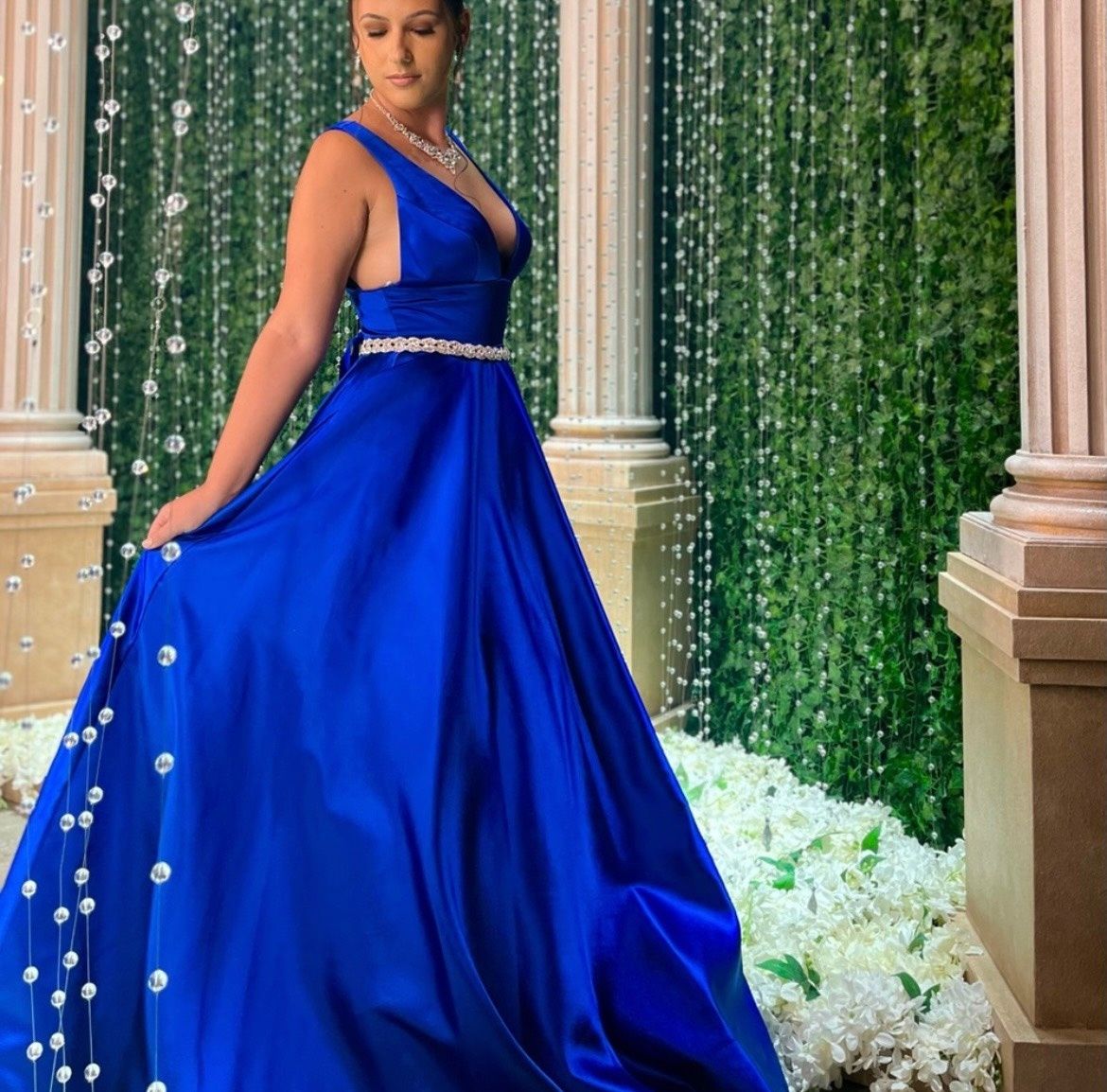 Sherri Hill Size 8 Prom Royal Blue Ball Gown on Queenly