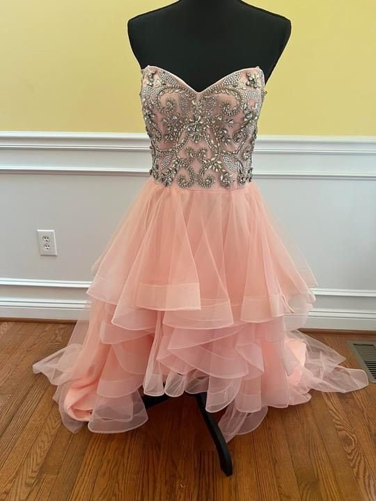 Plus Size 18 Prom Orange Cocktail Dress on Queenly