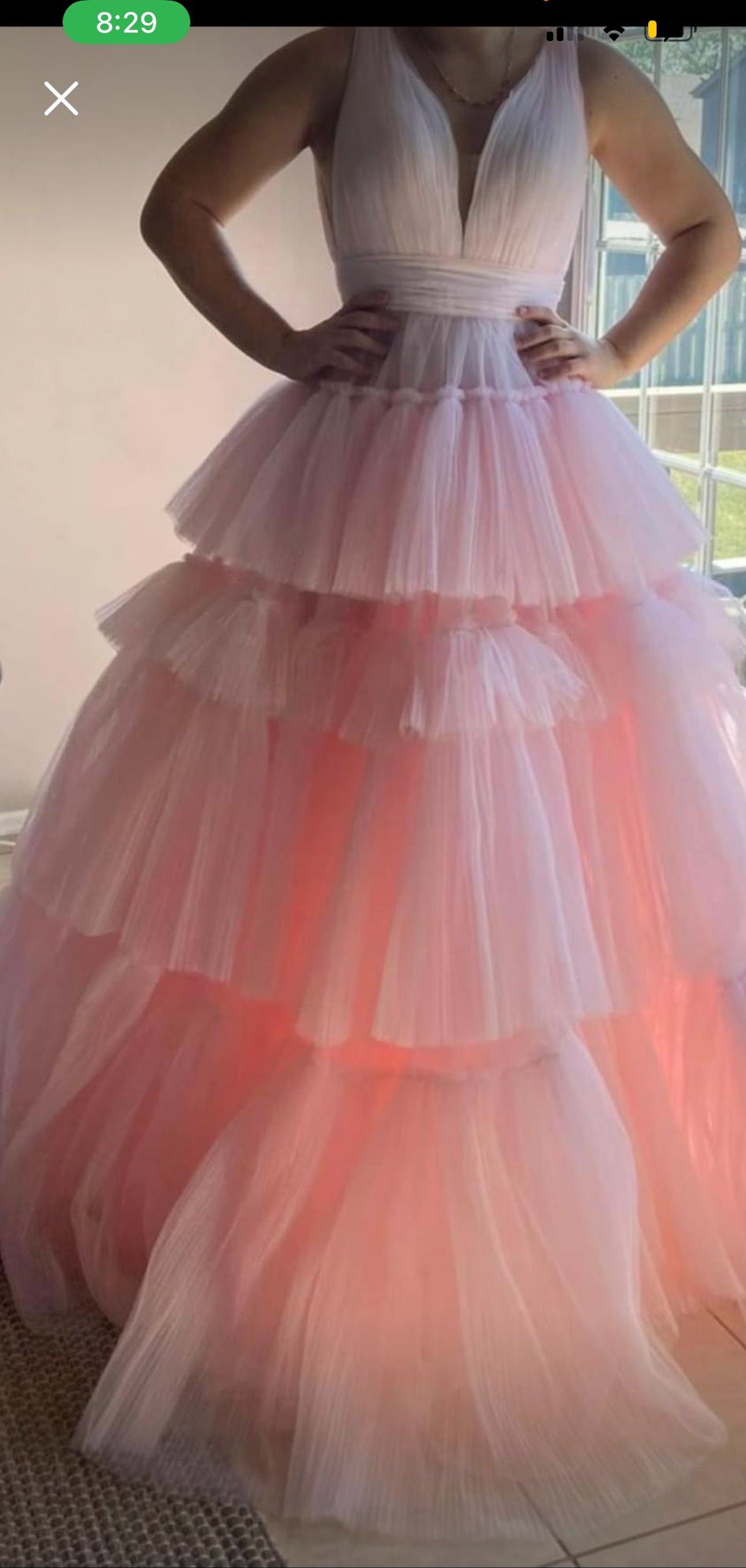 Ashley Lauren Size 0 Prom Light Pink Ball Gown on Queenly