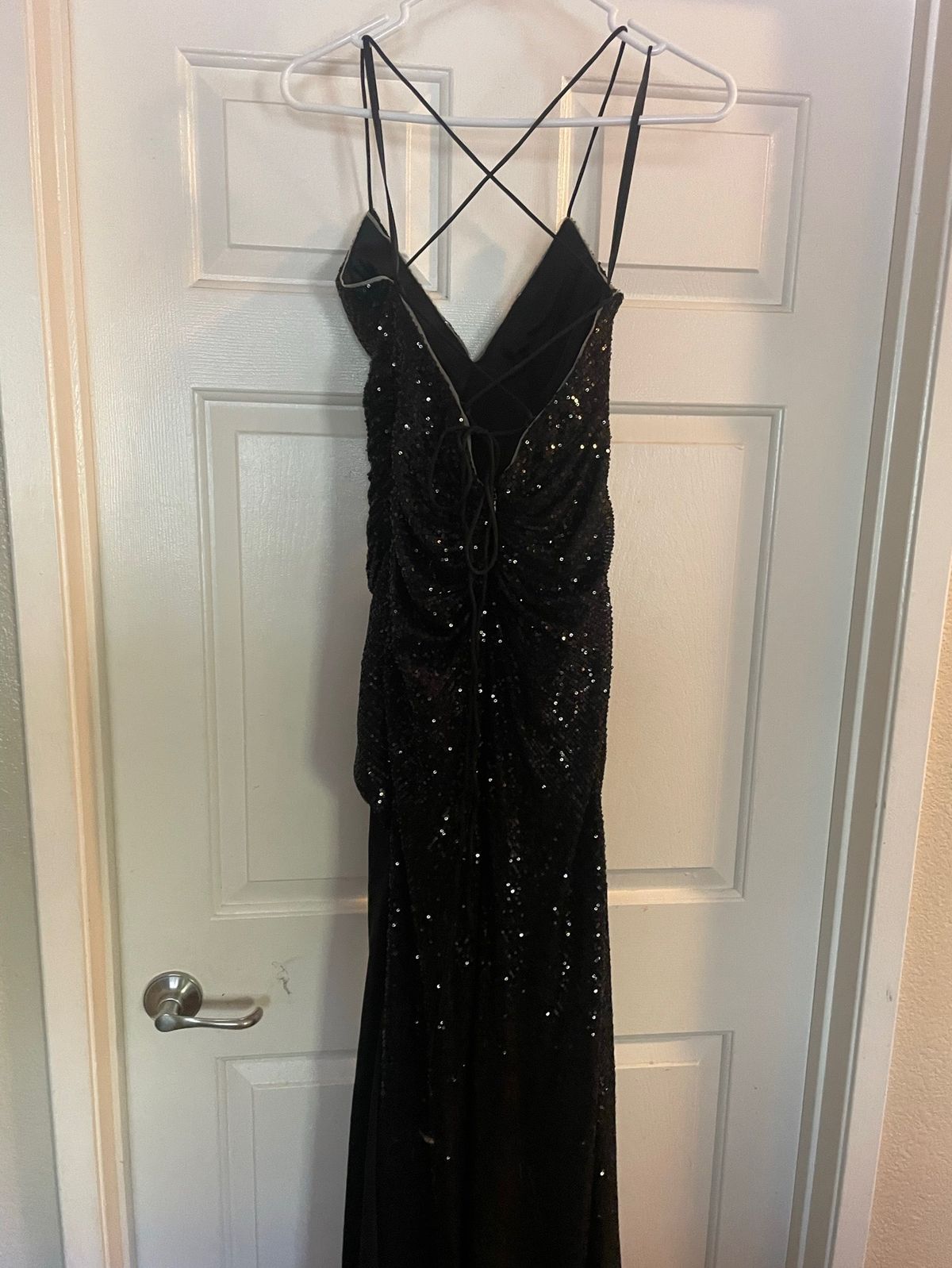 Cinderella Divine Size XS Prom Black Side Slit Dress on Queenly