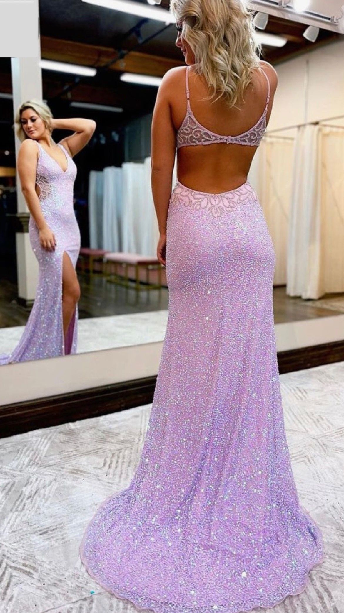 Size 6 Prom Purple Side Slit Dress on Queenly