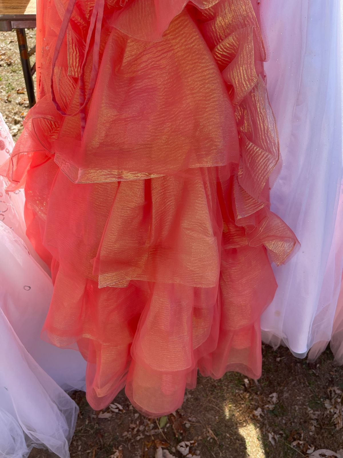 Perfect angels Girls Size 6 Prom Coral Ball Gown on Queenly