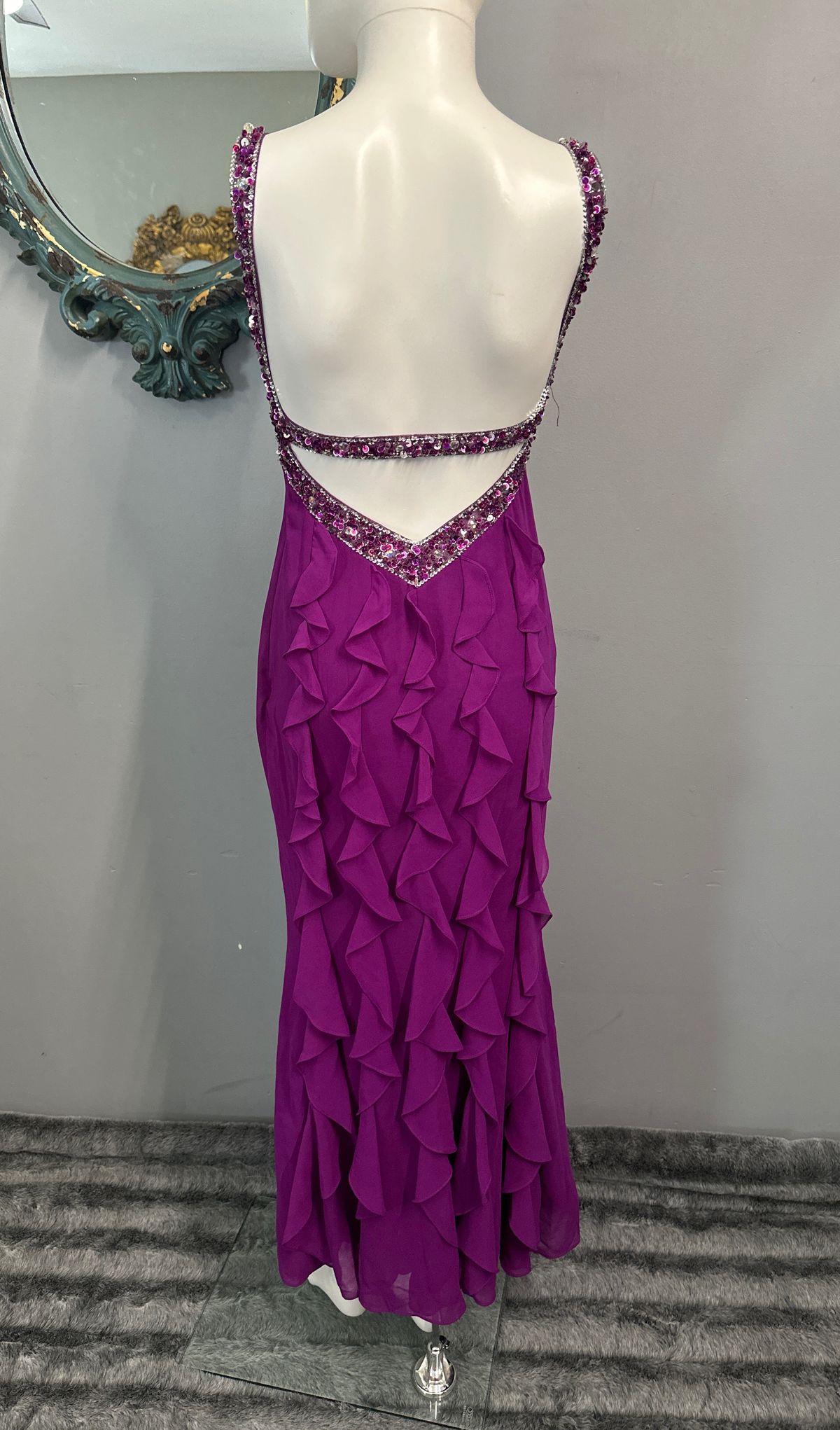 Faviana Size 4 Prom Purple A-line Dress on Queenly
