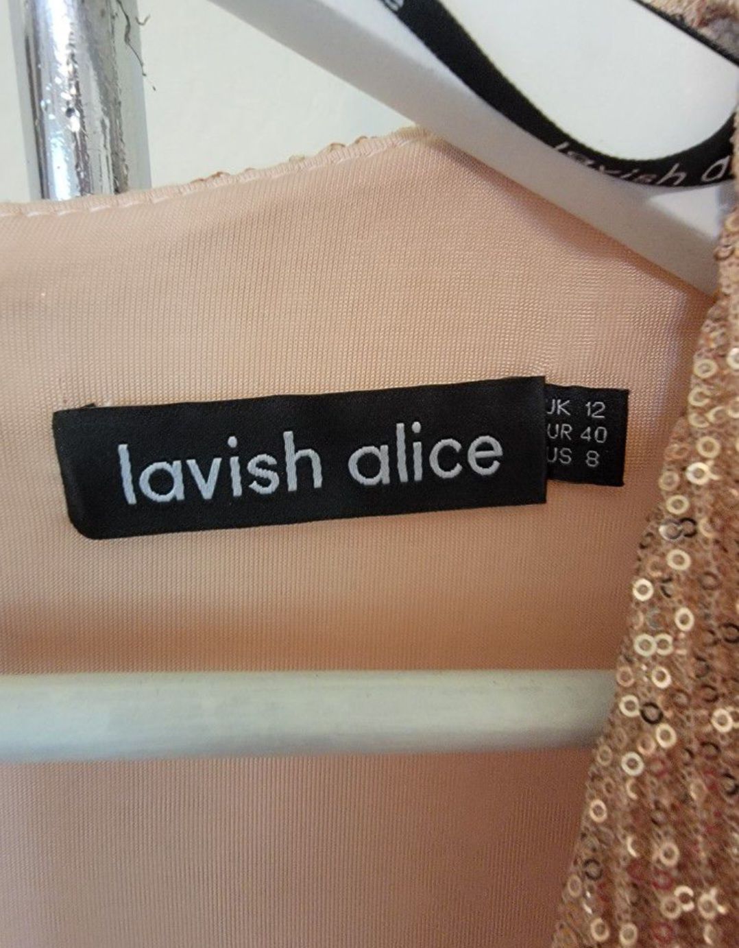 Lavish Alice Size 8 Nude Cocktail Dress on Queenly