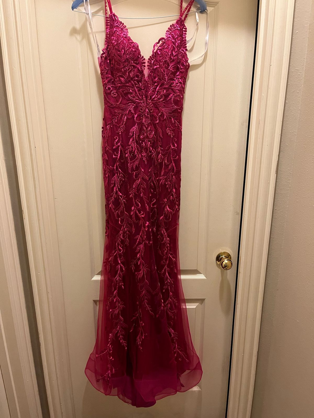 Mon Cheri Size 2 Prom Pink Mermaid Dress on Queenly