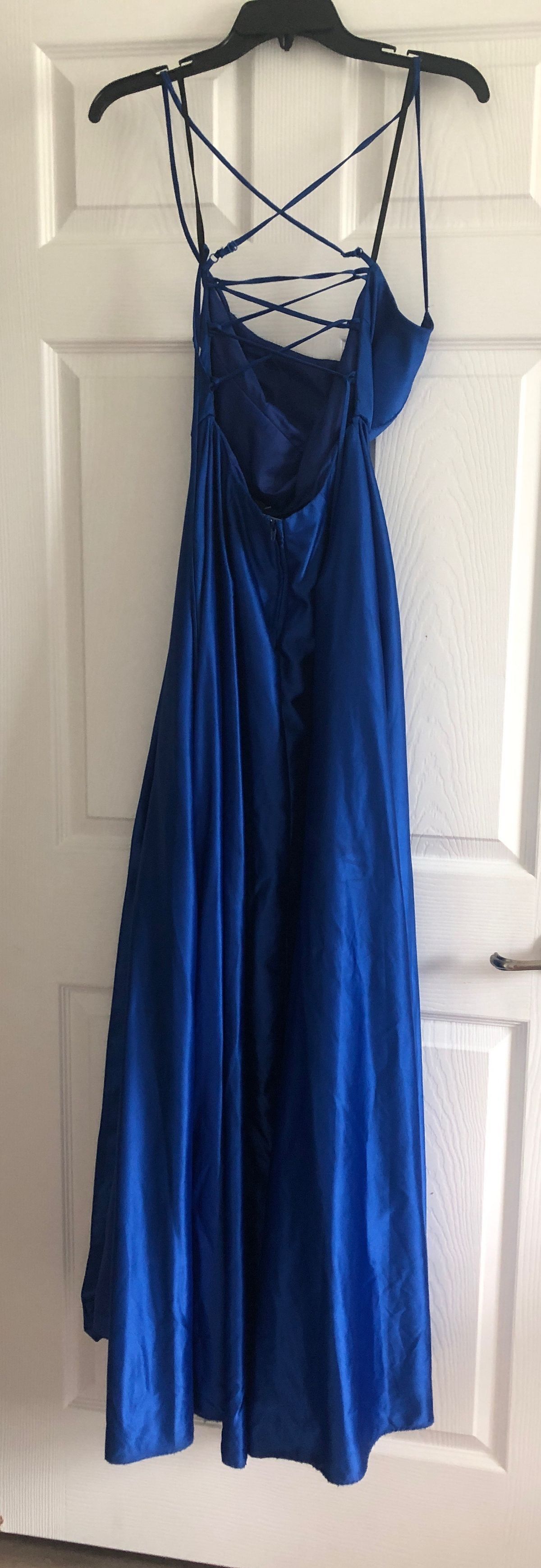 B. Darlin Size 6 Prom Blue Ball Gown on Queenly