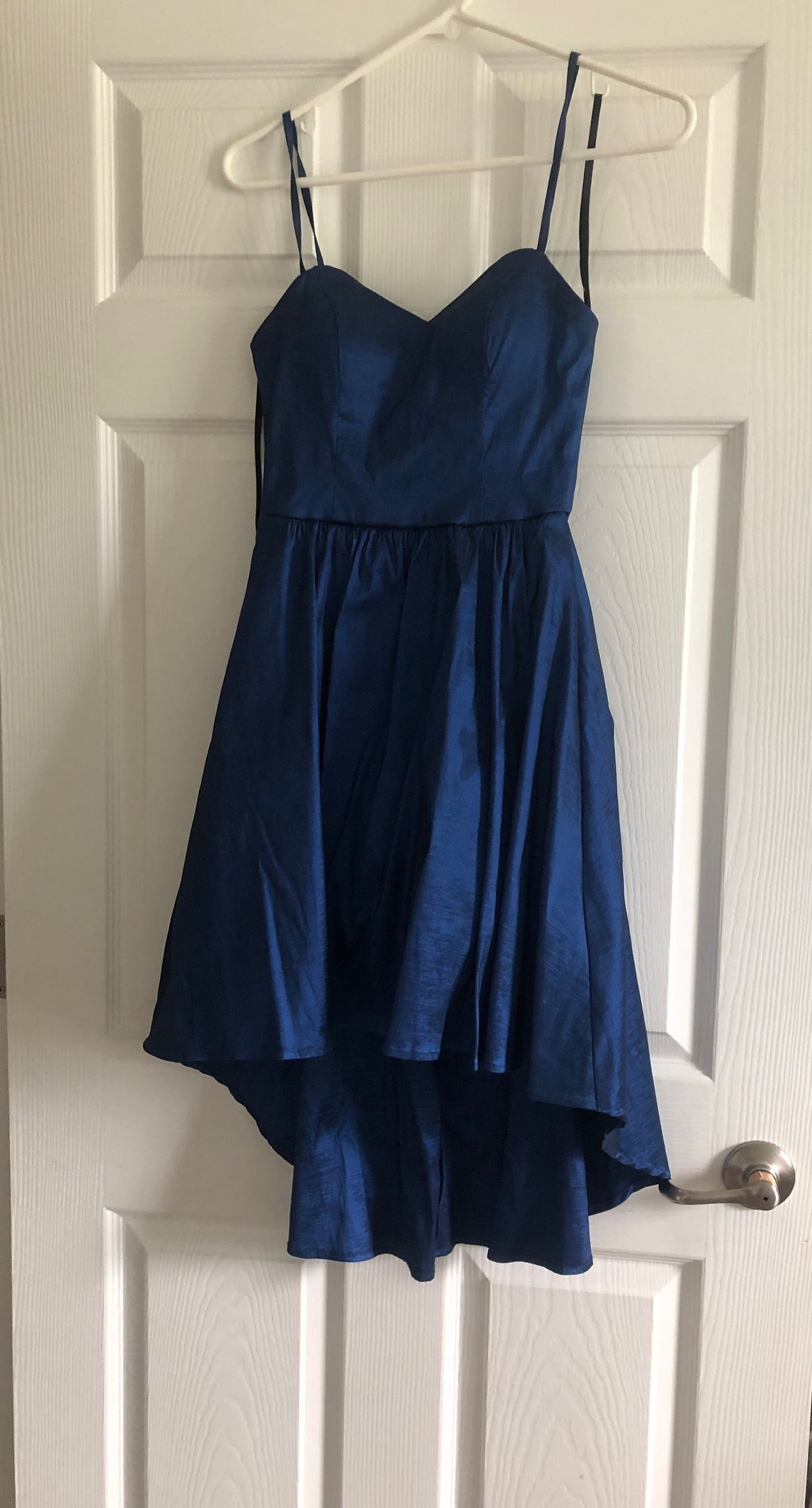 B. Darlin Size 8 Prom Blue A-line Dress on Queenly