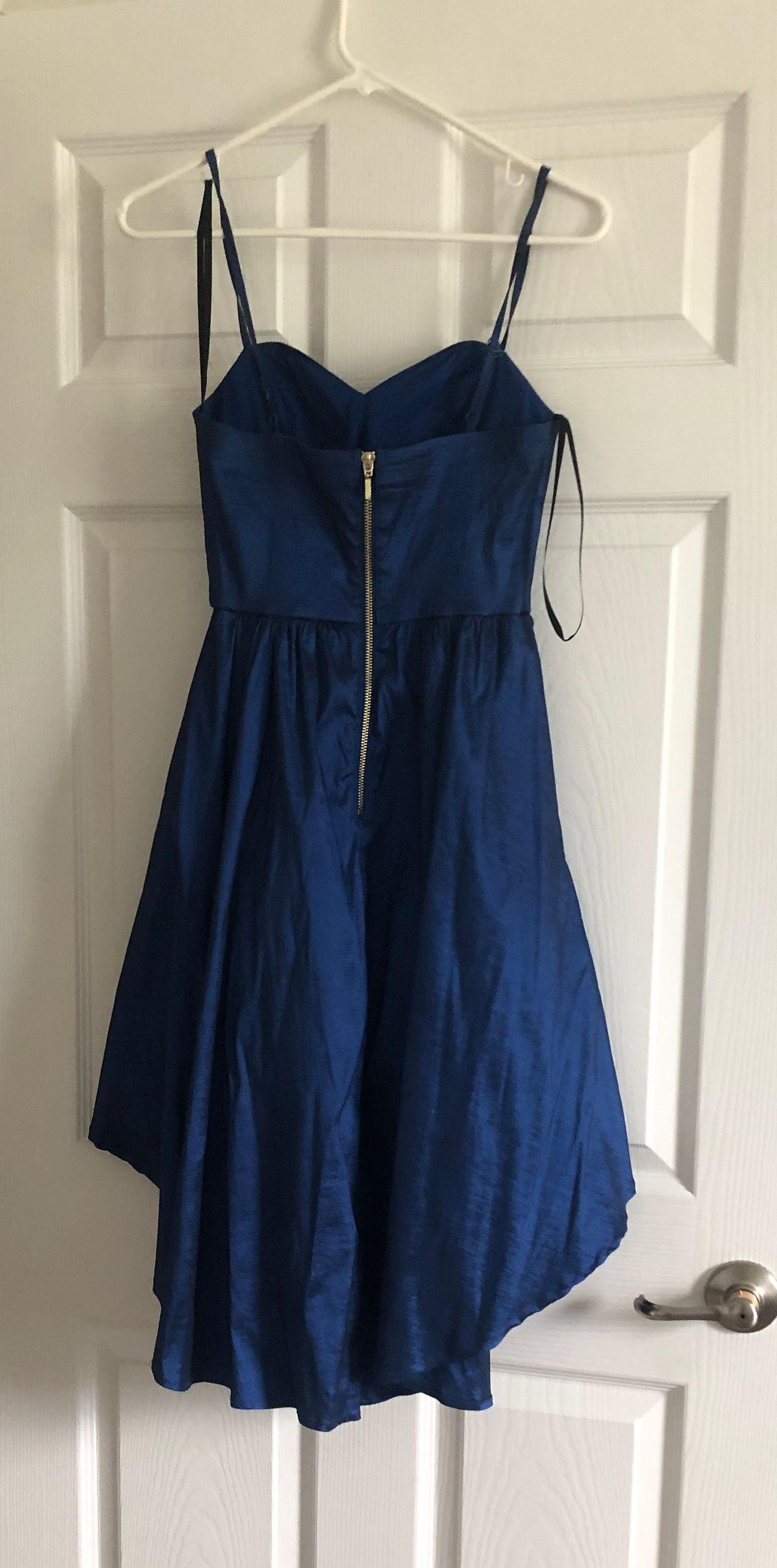 B. Darlin Size 8 Prom Blue A-line Dress on Queenly