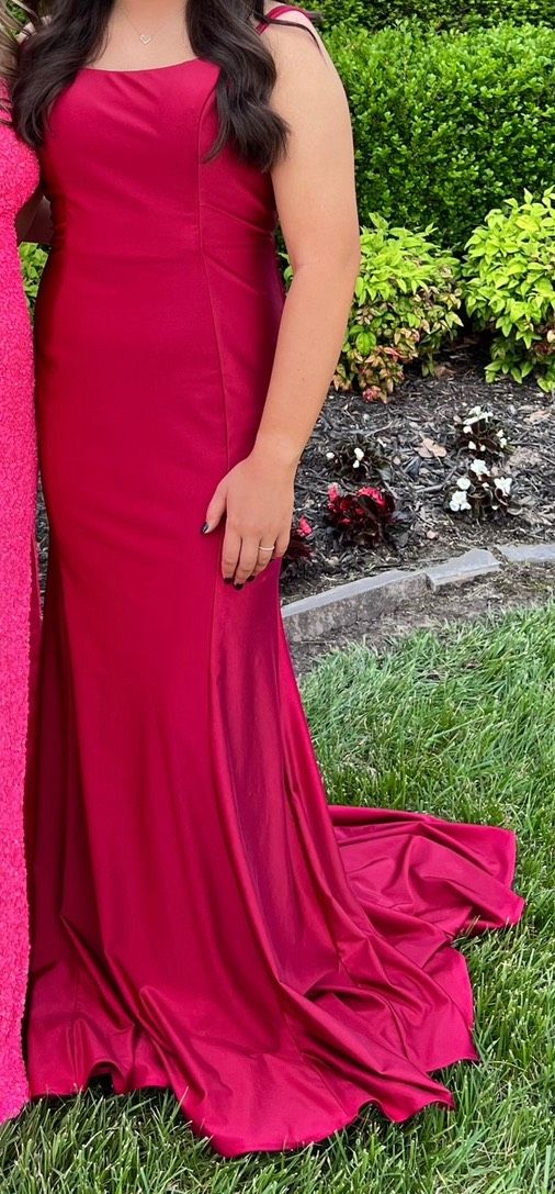 Promgirl Size 8 Prom Red Mermaid Dress on Queenly