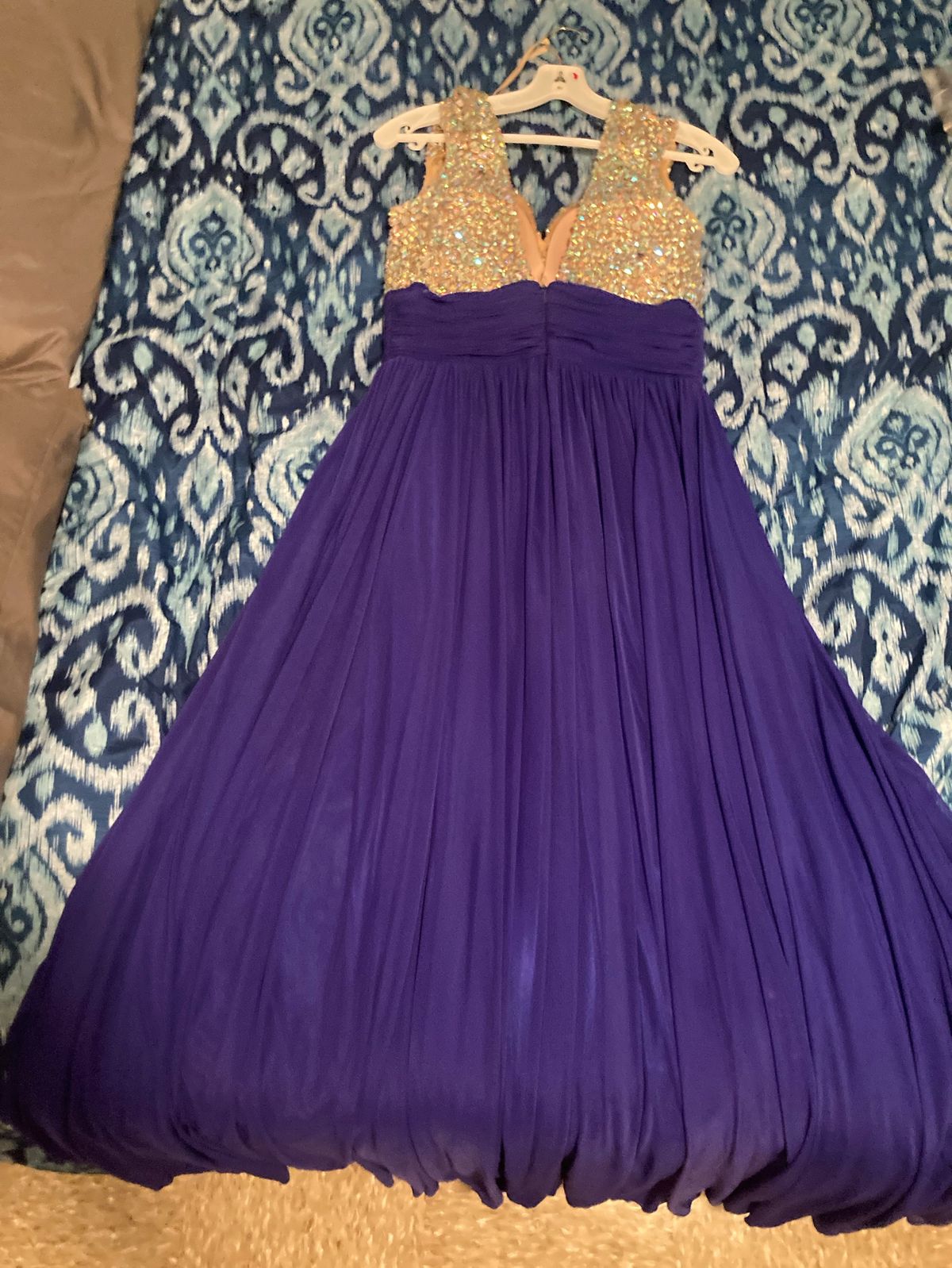 Lets Size L Prom Blue Floor Length Maxi on Queenly