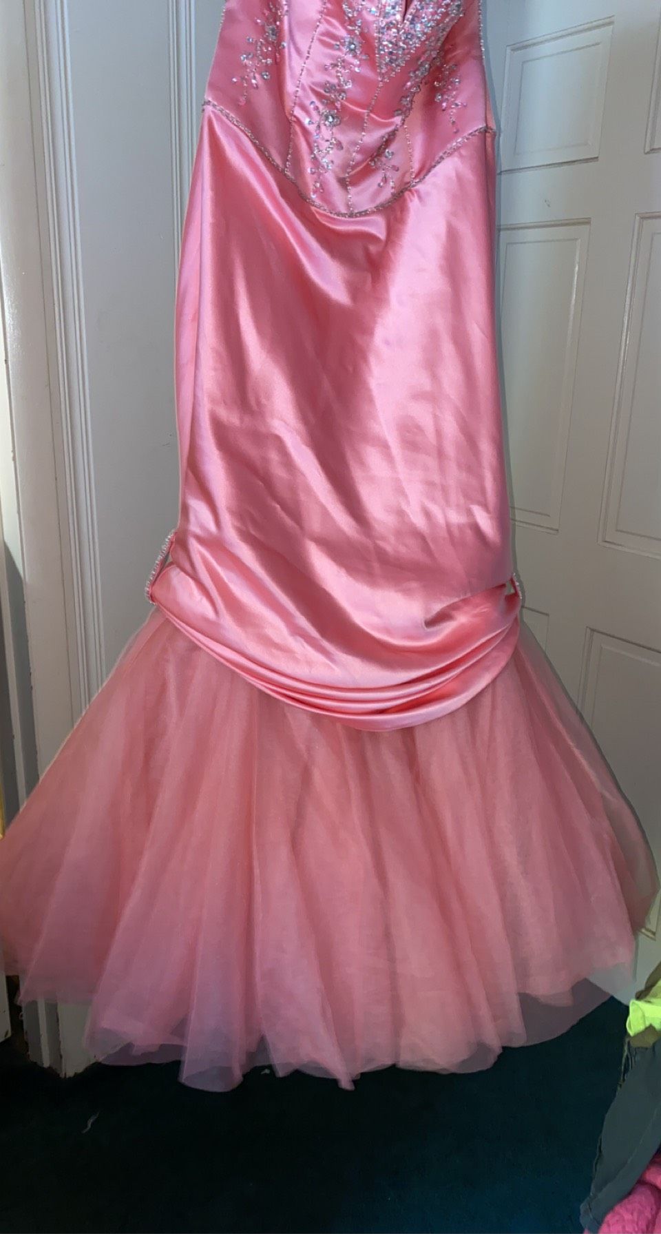 Tiffany Designs Size 14 Prom Pink Mermaid Dress on Queenly