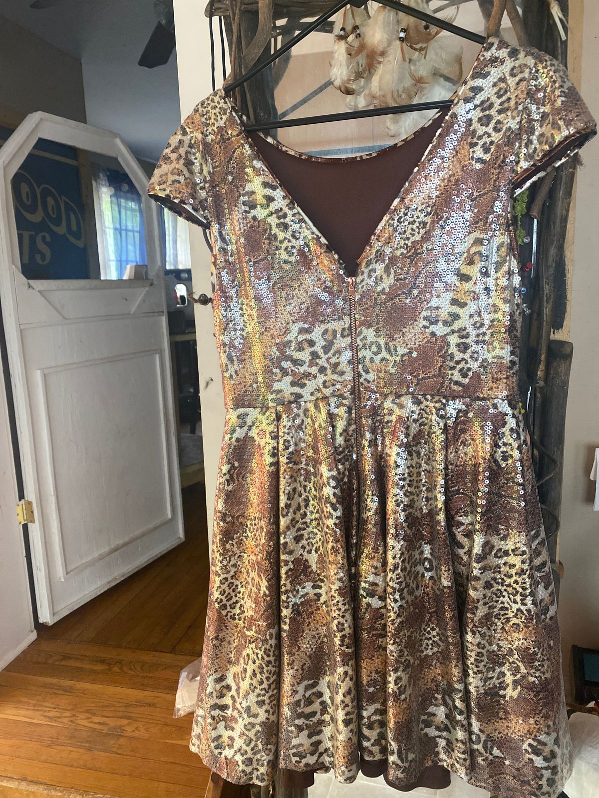 Betsey johnson Size 12 Nightclub Brown Cocktail Dress on Queenly