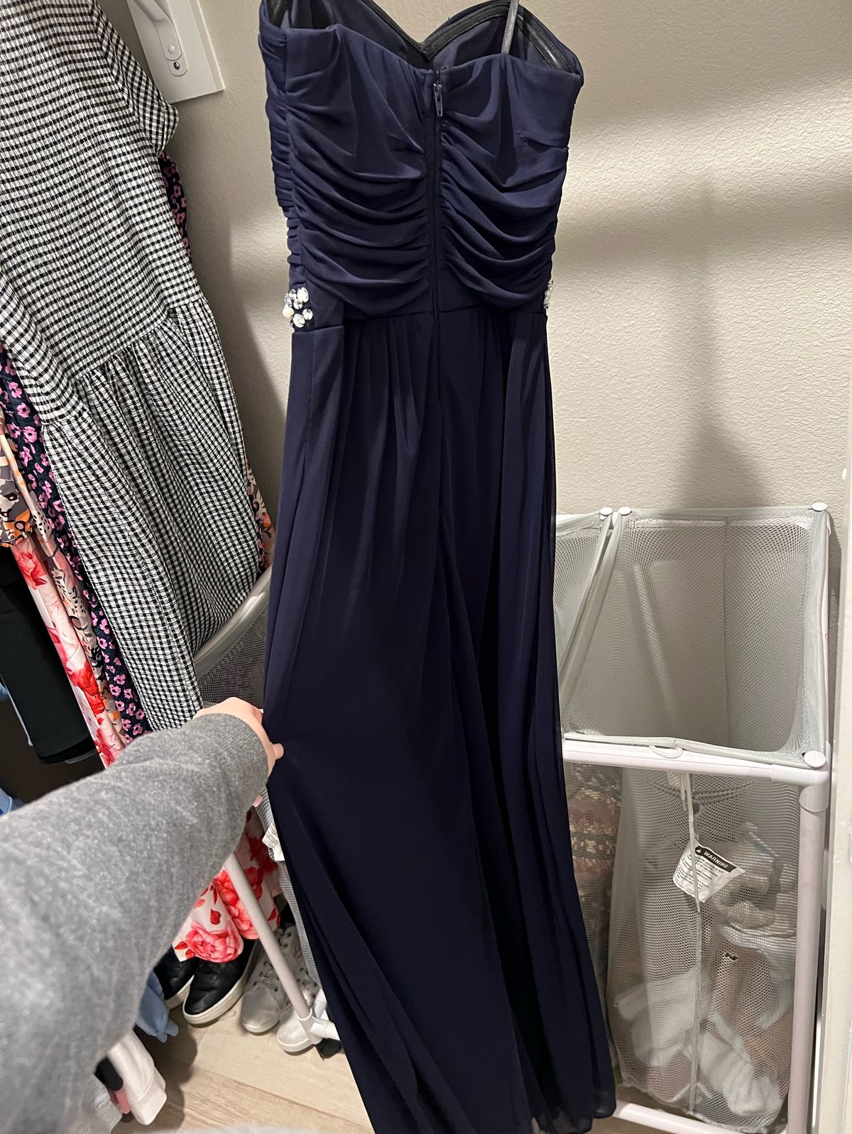 Girls Size 3 Prom Blue Floor Length Maxi on Queenly