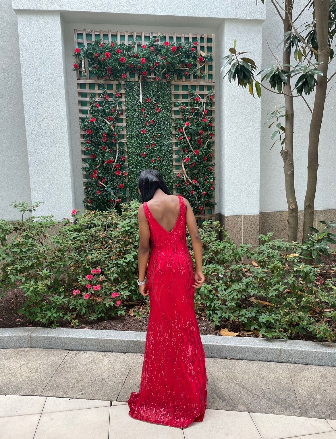Size S Prom Red Floor Length Maxi on Queenly