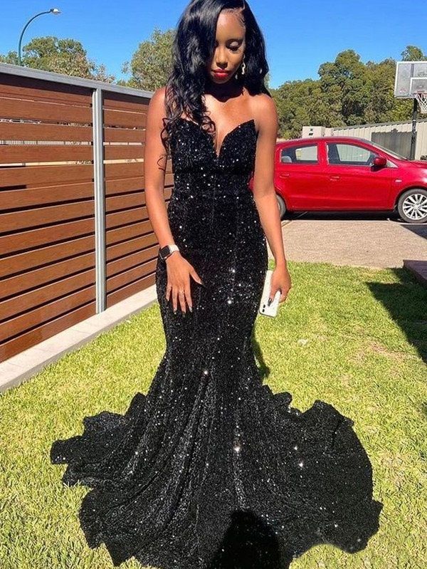 Size 8 Prom Black Mermaid Dress on Queenly