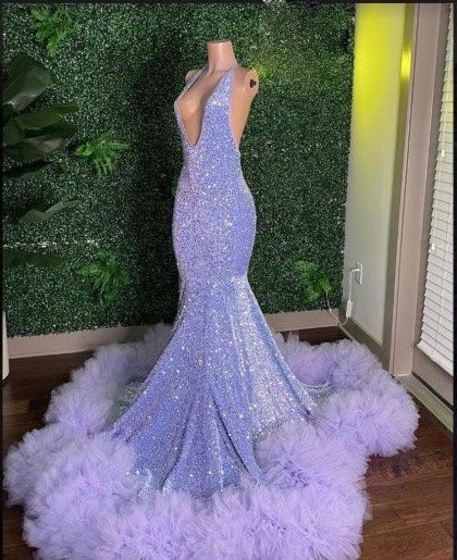Size M Prom Purple Mermaid Dress on Queenly