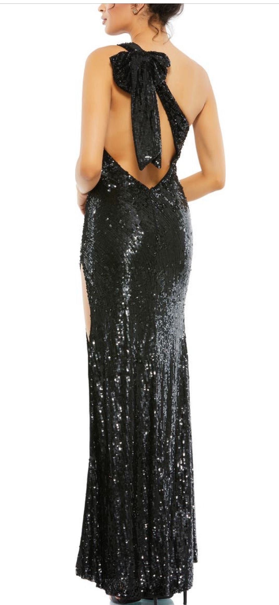 Mac Duggal Size 2 Pageant Sequined Black Floor Length Maxi on Queenly