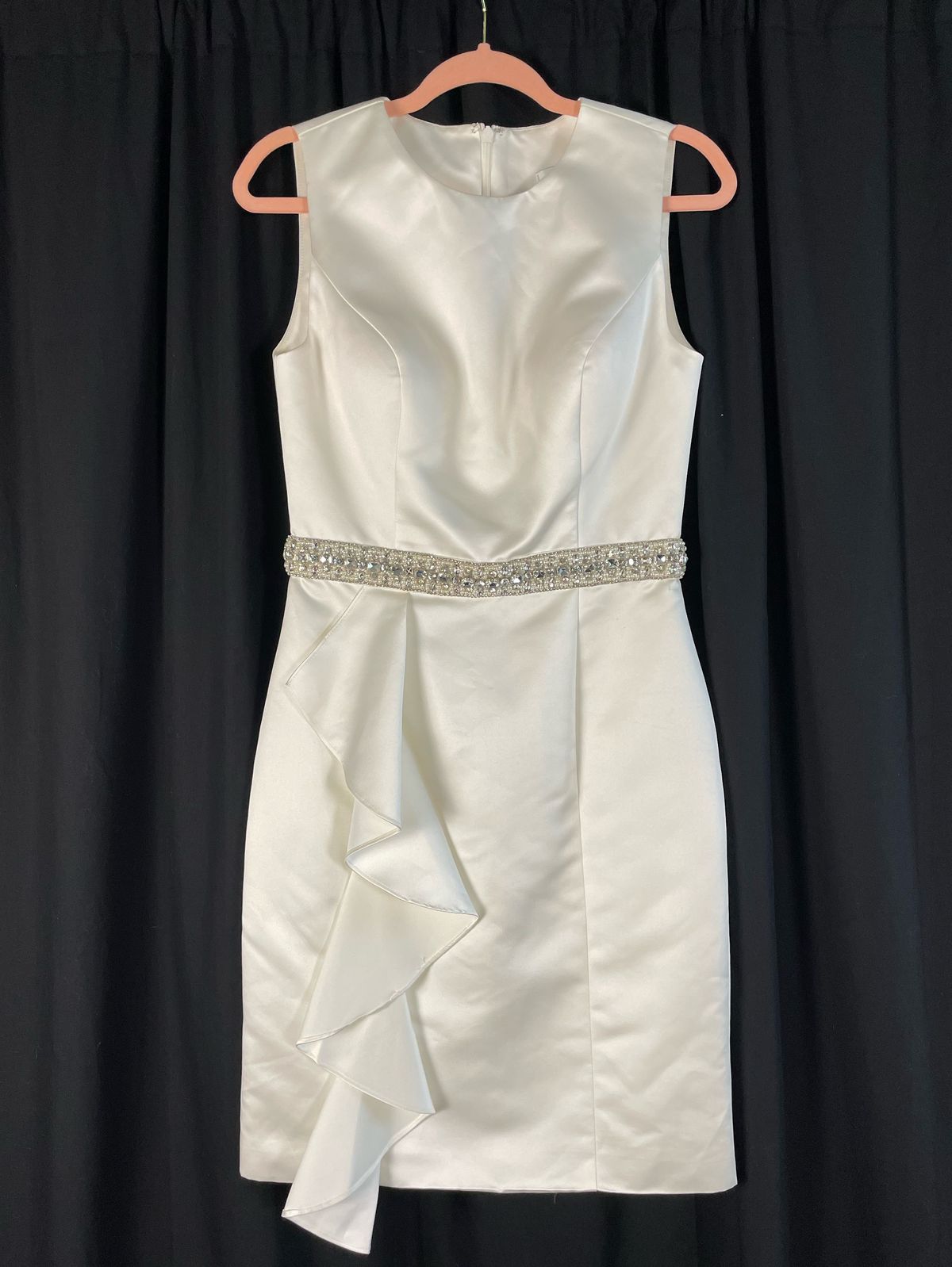 Ashley Lauren Size 6 Pageant White Cocktail Dress on Queenly