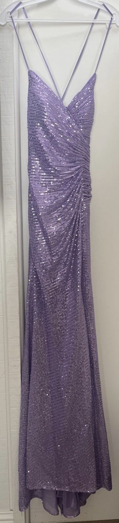 Size 2 Purple Side Slit Dress on Queenly