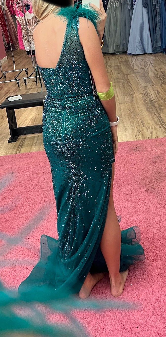 Colors Size 4 Prom Green Floor Length Maxi on Queenly