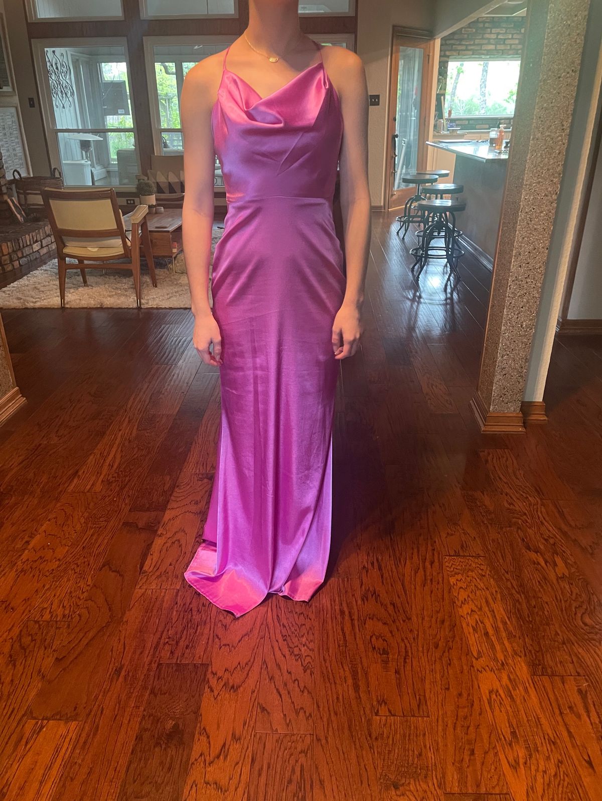 Size XS Prom Pink Floor Length Maxi on Queenly