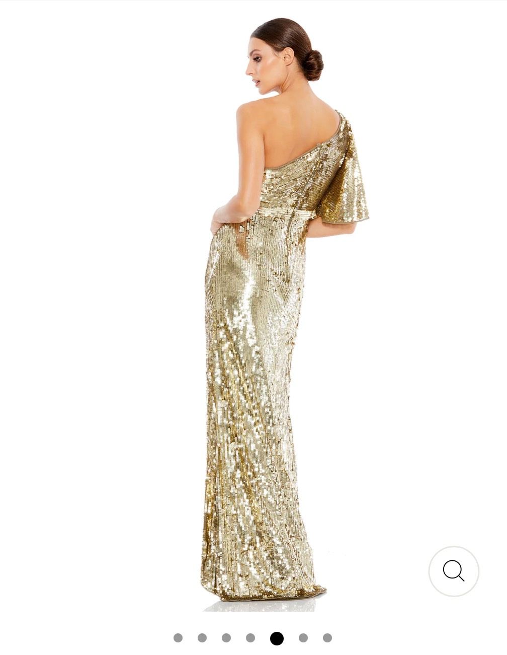 Mac Duggal Plus Size 16 Prom Gold Side Slit Dress on Queenly