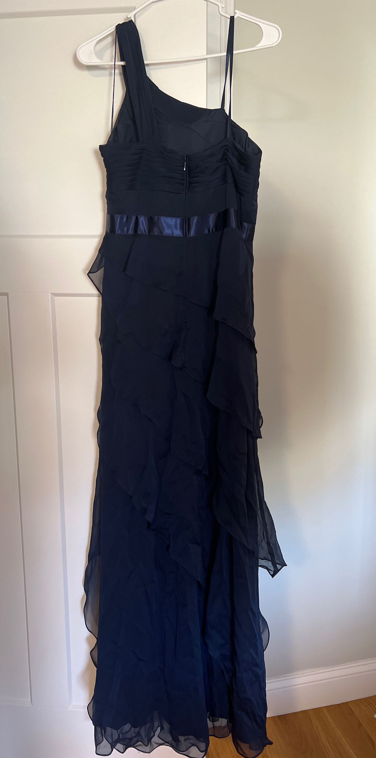 Adrianna Papell Size 8 Prom Navy Blue Floor Length Maxi on Queenly