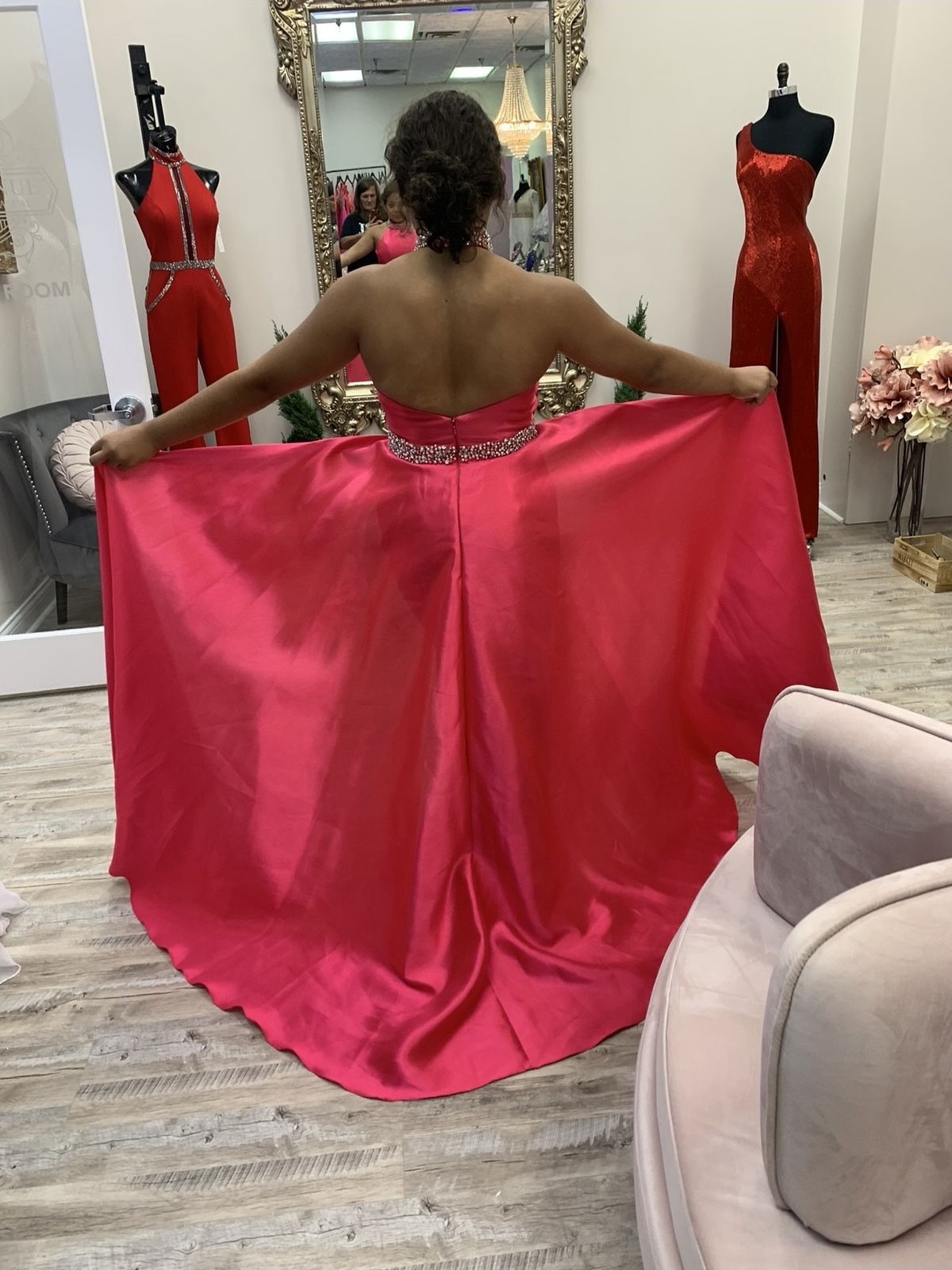 Ashley Lauren Size 8 Prom Pink Floor Length Maxi on Queenly