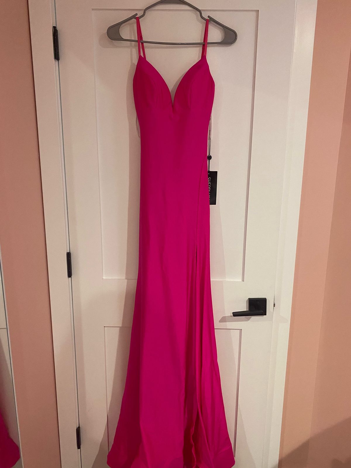 Sherri Hill Size 0 Prom Hot Pink Mermaid Dress on Queenly
