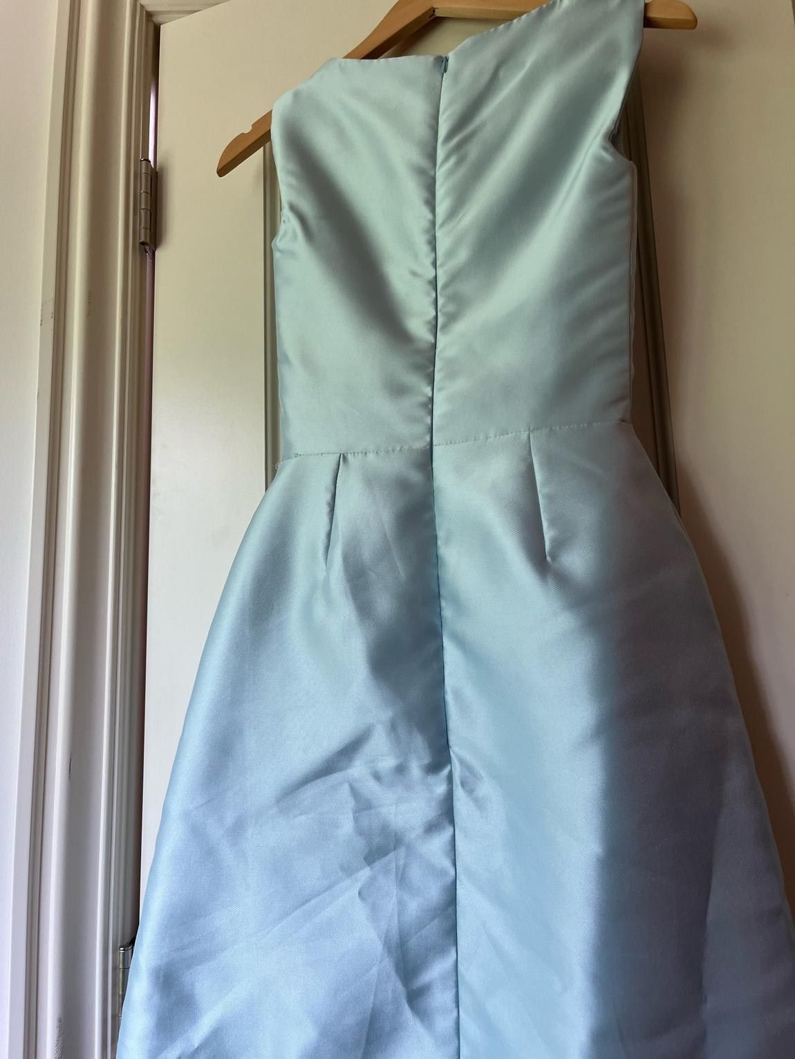Fernando Wong Size 0 Homecoming Satin Light Blue A-line Dress on Queenly