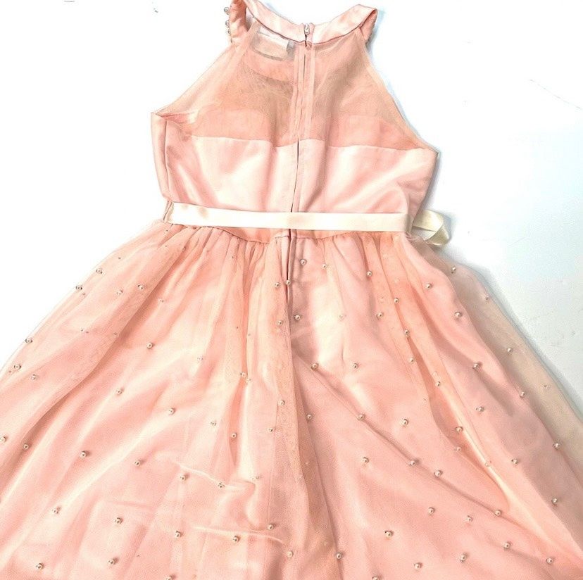 Tween Diva Girls Size 10 Pageant Pink A-line Dress on Queenly